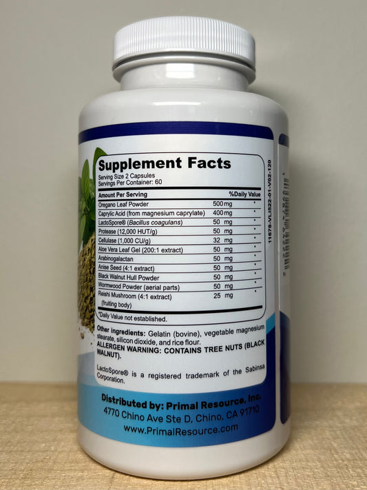 Candida Care Supplement for Women & Men – Yeast & Gut Cleanse Support Caprylic Acid, Oregano, Anis,120 Capsules – Made in USA