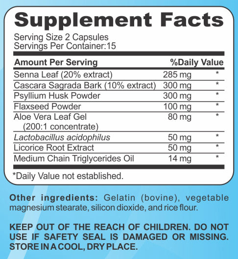 Limpieza y desintoxicación de 15 días para adultos: favorece la salud digestiva, la regularidad intestinal y la limpieza intestinal. Fórmula herbal natural con sen, cáscara sagrada y probióticos.