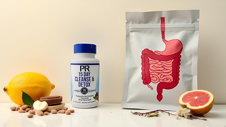 Limpieza y desintoxicación de 15 días para adultos: favorece la salud digestiva, la regularidad intestinal y la limpieza intestinal. Fórmula herbal natural con sen, cáscara sagrada y probióticos.