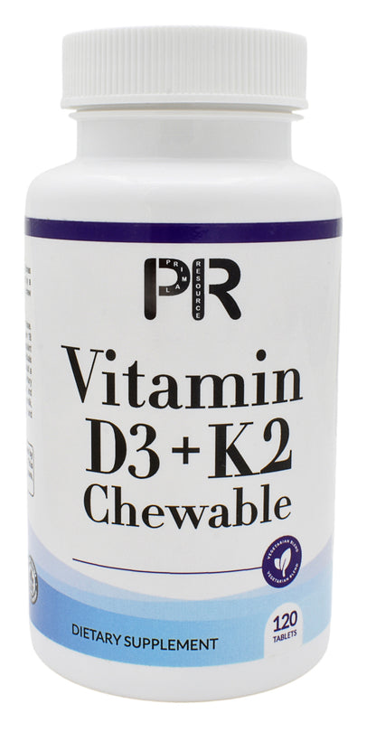 D3 + K2 Chewable Tablets – High Potency Bone, Heart & Immune Support – Calcium Absorption Formula with Vitamin K2 MK-7 – Delicious Chewable Supplement – Gluten-Free- 120ct USA