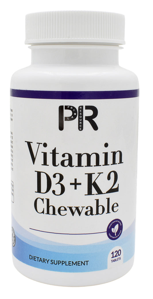 D3 + K2 Chewable Tablets – High Potency Bone, Heart & Immune Support – Calcium Absorption Formula with Vitamin K2 MK-7 – Delicious Chewable Supplement – Gluten-Free- 120ct USA
